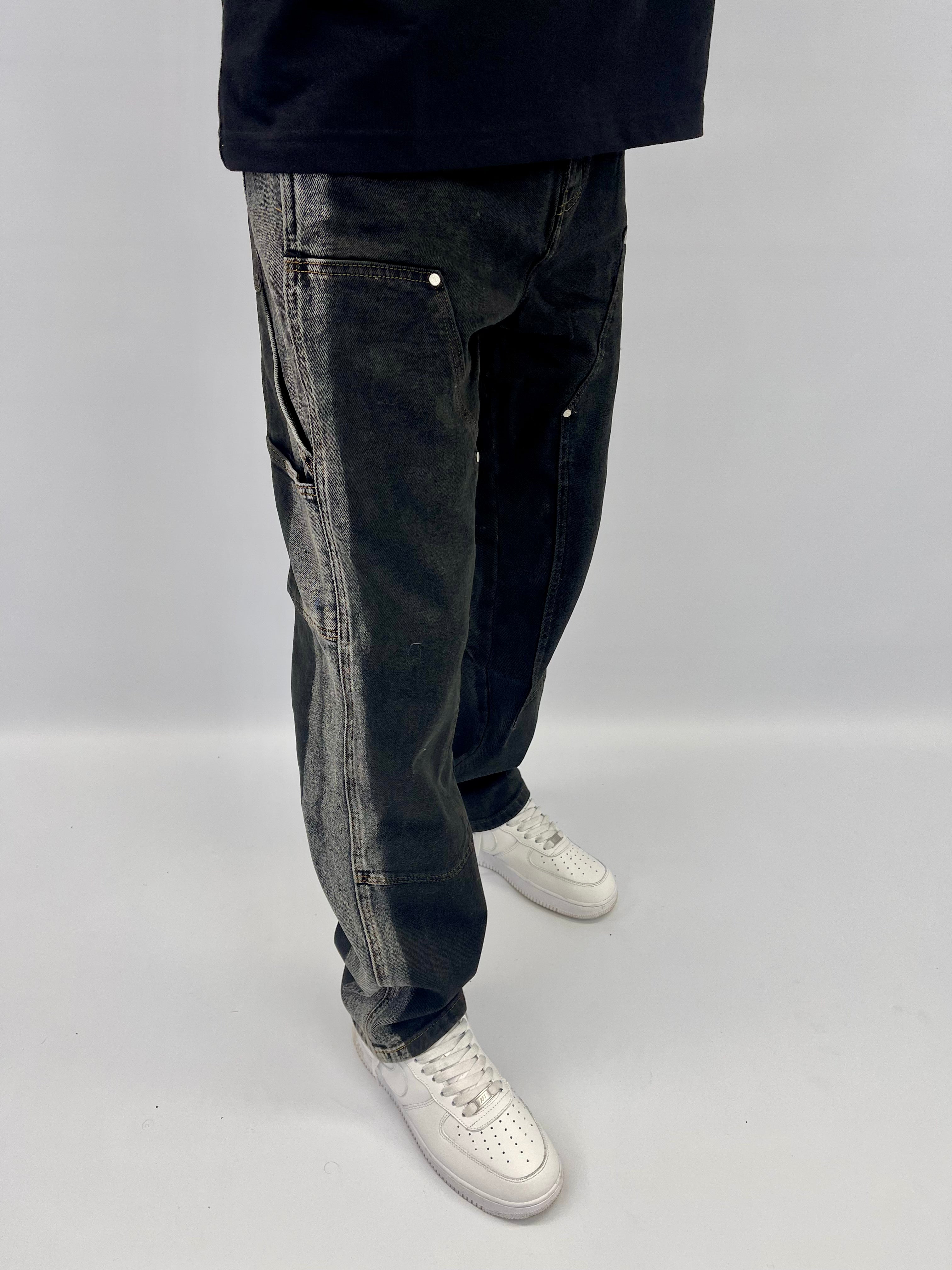 Jeans denim bi-color