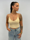 Crop top dentelle couleur cream