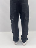 Jeans cargo bi/color black