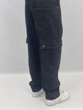 Jeans cargo bi/color black