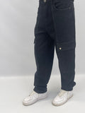 Jeans cargo bi/color black