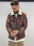 Veste patchwork/fourrure